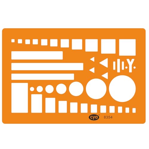 CYA NATO Militärkarte Markierungsschablone, 135 x 86 mm, transparent orange, taktische Symbole für militärische Planung und Navigation (1 Pack:8354) von CYA