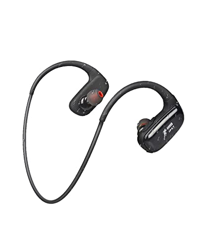 CYBORIS 16 GB eingebauter Speicher MP3-Player Bluetooth Headset Schwimmen Laufen Kopfhörer IPX7 Wasserdicht Sport Wireless Stereo Headset, Nackenbefestigung hinten montiert Dual Input Kopfhörer von CYBORIS