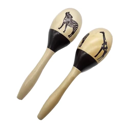 1 Paar Massivholz Maracas Für Percussion Enthusiasten Hartholz Maracas Holzrasseln Schlaginstrumente Holzschüttler von CYILPR