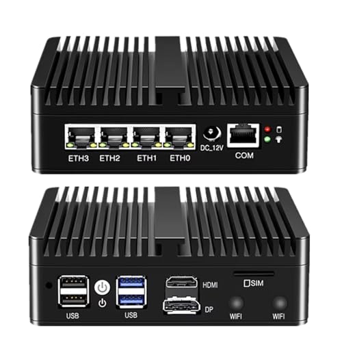 CYMINILMDPC Firewall Router Celeron N5105 DDR4,Firewall Appliance Soft Router 4x2.5G i226 LAN Industrial Fanless Mini PC PVE ESXi Micro PC Server von CYMINILMDPC