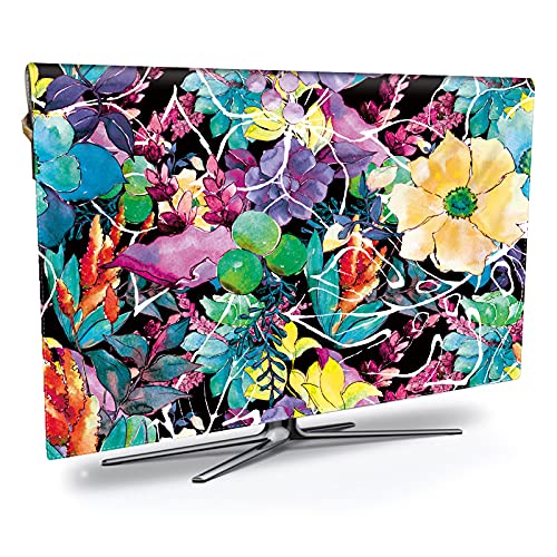 Outdoor-TV-Abdeckung, Außenfernseher, wasserdichte Box, frische Blume, HD-bedruckter Fernseher und wasserdichte Abdeckung, große Größe 21 bis 70 Lnches (Farbe: A, Größe: 177,8 cm) von CYMKYQ