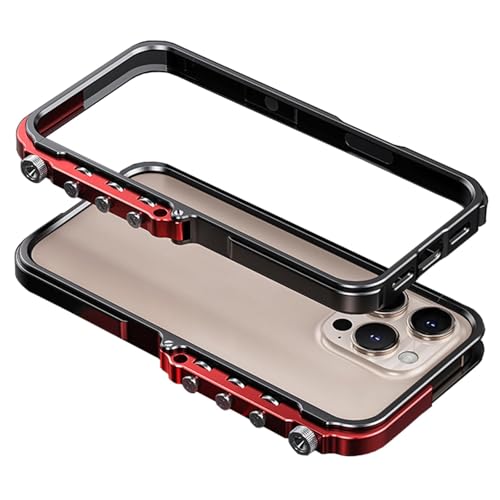 CYPOSLDN Metallgehäuse Für iPhone 16/16 Pro/16 Pro Max, Rahmen Aus Aluminiumlegierung, Wärmestrahlungsabdeckung, Stilvolle, Schlanke Anti-Fall-Gehäuseschale Ohne Rückseite,16pro max,Black von CYPOSLDN