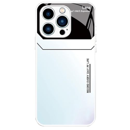 CYPOSLDN Ultradünne Hülle Für iPhone 16/16 Pro/16 Plus/16 Pro Max, Leichte Luxus-Telefonabdeckung Aus Glas Mit Bildschirmkameraschutz, Mattierte Hülle,16,Silver von CYPOSLDN