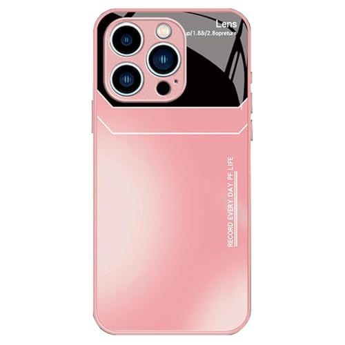 CYPOSLDN Ultradünne Hülle Für iPhone 16/16 Pro/16 Plus/16 Pro Max, Leichte Luxus-Telefonabdeckung Aus Glas Mit Bildschirmkameraschutz, Mattierte Hülle,16plus,Pink von CYPOSLDN