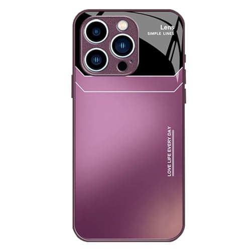 CYPOSLDN Ultradünne Hülle Für iPhone 16/16 Pro/16 Plus/16 Pro Max, Leichte Luxus-Telefonabdeckung Aus Glas Mit Bildschirmkameraschutz, Mattierte Hülle,16pro max,Purple von CYPOSLDN