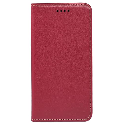 Magnetische Klapphülle Für Samsung Galaxy S25/S25 Plus/S25 Ultra, Leder-Brieftaschen-Telefonhülle Mit Kartenhalter, Ultradünne Hülle,S25 Plus,Red von CYPOSLDN