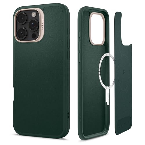 CYRILL von Spigen Kajuk Mag Hülle Kompatibel mit iPhone 16 Pro (2024) - Forest Green von CYRILL