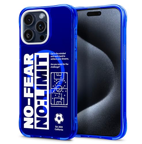 CYRILL von Spigen Ultra Sheer Mag Print to Made Magnetisch Hülle Kompatibel mit iPhone 15 Pro Max (2023) - [No Limit - Denim] von CYRILL