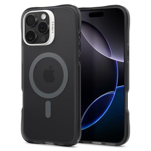 CYRILL von Spigen UltraSheer Mag Hülle Kompatibel mit iPhone 16 Pro Max (2024) - Space Gray von CYRILL