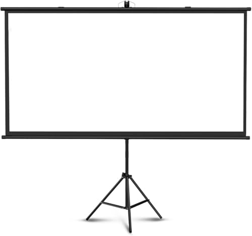 Beamer Leinwand Für Filme Und Präsentationen, 4:3/16:9 4K HD Leinwand Mit Ständer Für Beamer, Projektor-Leinwand Outdoor, Hoher Kontrast, Arbeit Im Umgebungslicht-16:9||72in von CYXOZ