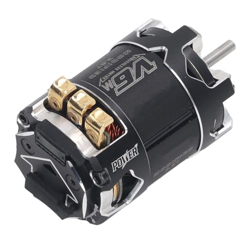 RC-Bürstenloser Motor Leistungsstarker Drehmomentstarker Bürstenloser Motor, 540 V6M Schwarz-Silber-Sensor-Bürstenloser Motor für 1/10 RC-Auto (3,5T) von CaCaCook