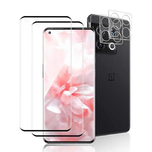 Cable Leader 2+2 Stück für Panzerglas für Oneplus 10 Pro 5G Schutzfolie & Kameraschutzfolie, 3D Schutzglas Folie für Oneplus 10 Pro, Ultradünn Anti-Staub Anti-Blasen Oneplus 10 Pro Displayschutzfolie von Cable Leader