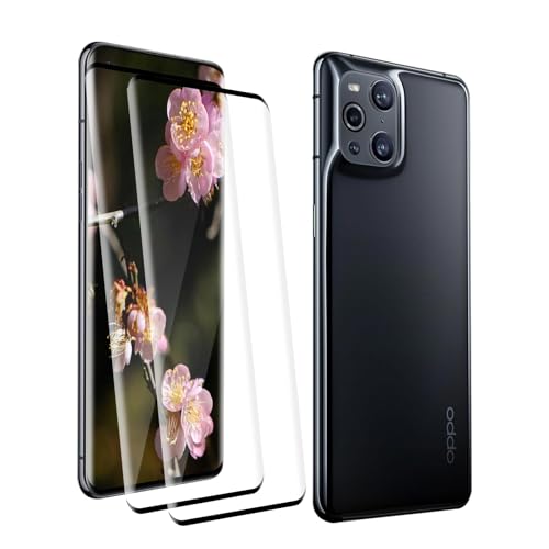 Cable Leader 2 Stück Schutzfolie für Panzerglas für OPPO Find X5 Pro 5G, 9H Härte, 3D Volle Abdeckung, Anti Staub, Anti-Bläschen, Kratzfest Schutzglas, HD Klarsicht OPPO Find X5 Pro Displayschutzfolie von Cable Leader