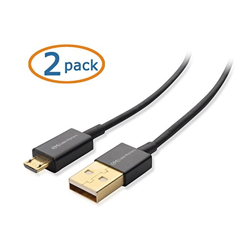 Cable Matters® 2-Pack, Gold überzogen Hi-Speed USB 2.0 Type A auf Micro-B Kabel in Schwarz 2m von Cable Matters