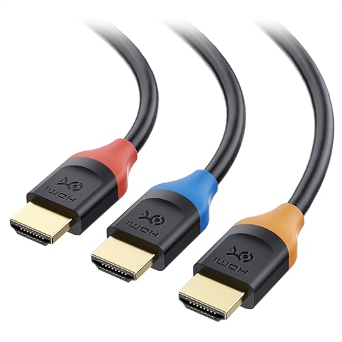 Cable Matters 3er-Pack High-Speed HDMI Kabel 0,3m (Farbcodierte 4K HDMI Kabel, HDMI auf HDMI Kabel kurz) mit 4K 60Hz, HDR und ARC - 0,3 Meter von Cable Matters