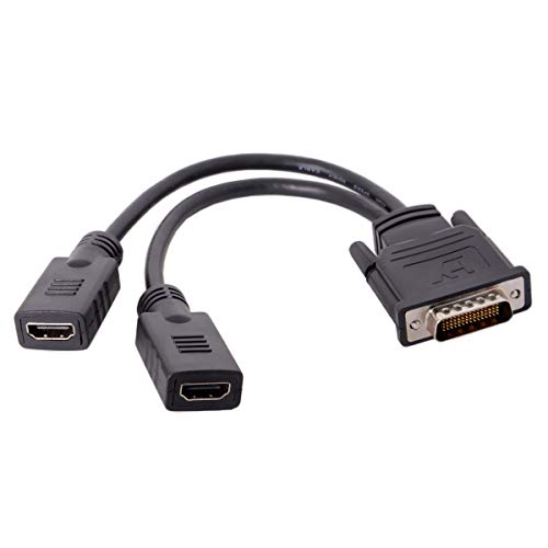 CABLEDECONN DMS 59 Pin auf 2 HDMI-Kabel, DMS 59 Pin Stecker auf HDMI Buchse zwei Monitore Adapter Verlängerungskabel für LHF Grafikkarte von CableDeconn