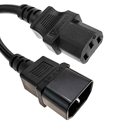 BeMatik - Netzkabel Stromkabel IEC-60320 C13 bis C14 5m von Cablematic