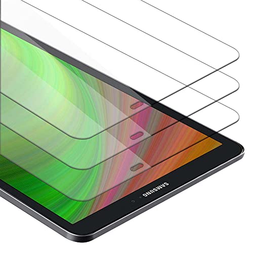 Cadorabo 3x Tablet Panzer Schutz Glas für Samsung Galaxy Tab A 2016 (10.1 Zoll) - 3 Stück Schutzfolie in Ultra-Klar Hüllen freundlich - Gehärtetes (Tempered) Glas Dipslayschutz Folie in 9H von Cadorabo
