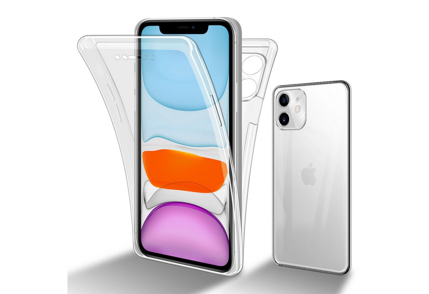 Cadorabo Handyhülle für Apple iPhone 11 Hülle Apple iPhone 11, Flexible Case Handy Schutzhülle - Hülle - Back Cover 360° Grad von Cadorabo