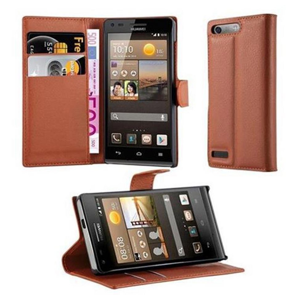 Cadorabo Handyhülle für Huawei ASCEND G6 Hülle Huawei ASCEND G6, Hülle Schutzhülle mit Standfunktion, Kartenfach und Magnetverschluss von Cadorabo