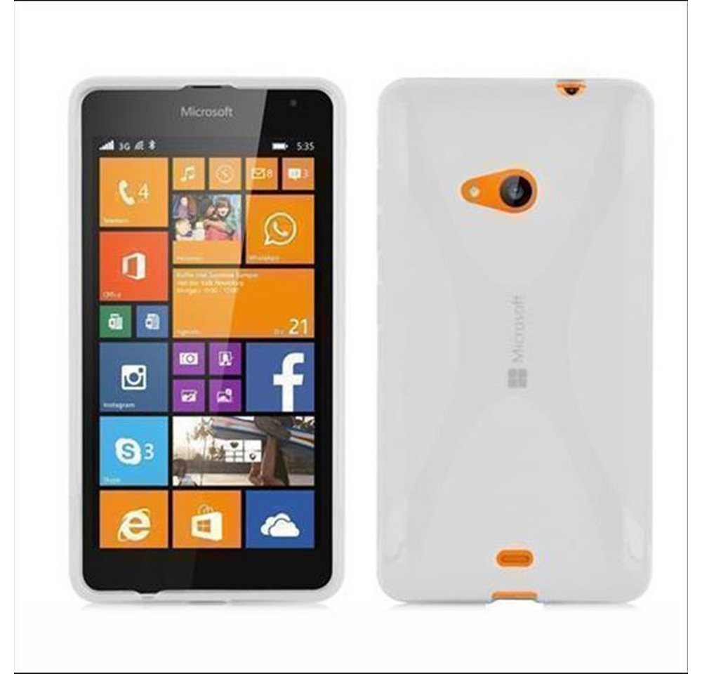 Cadorabo Handyhülle Nokia Lumia 535 Nokia Lumia 535, Flexible TPU Silikon Handy Schutzhülle - Hülle - ultra slim von Cadorabo