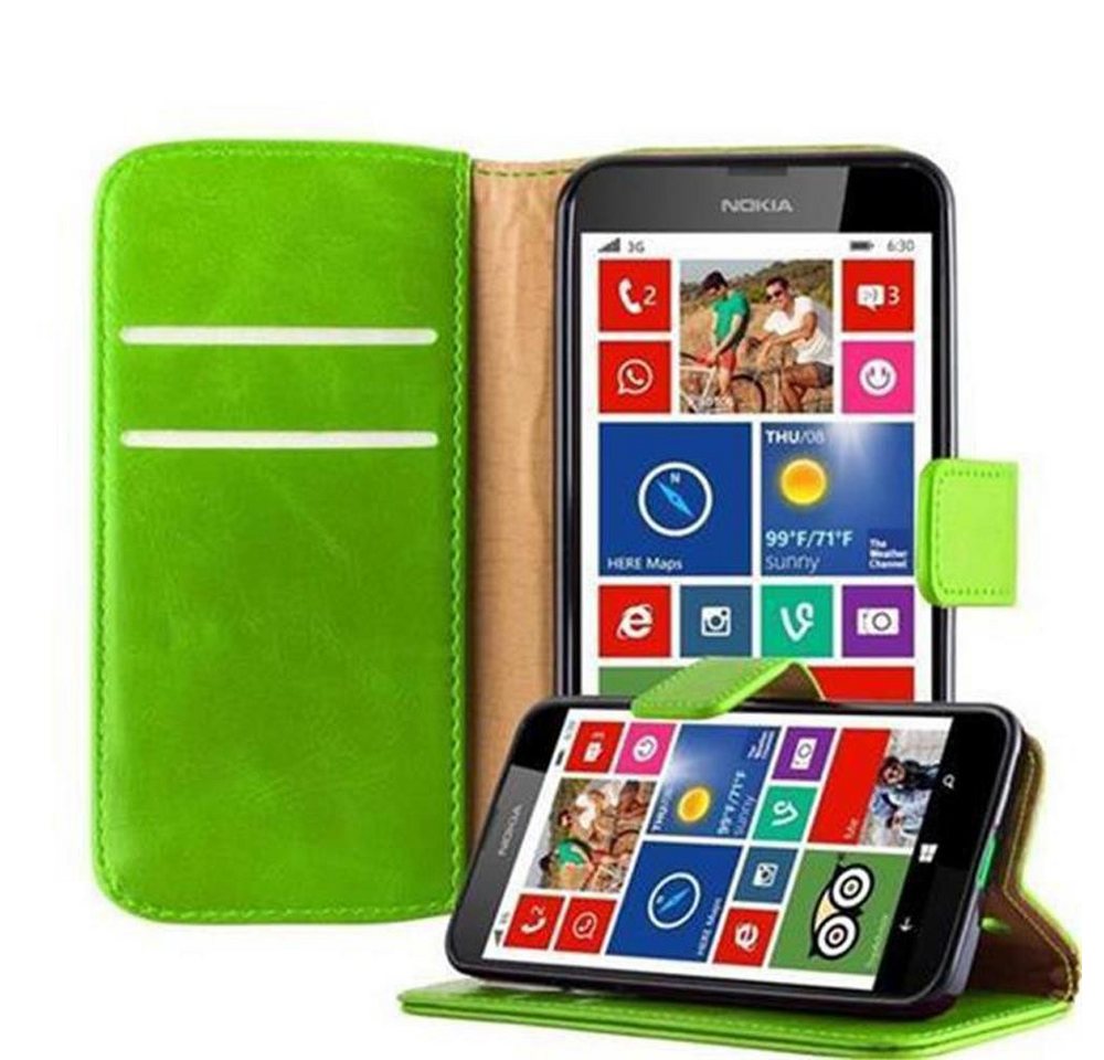 Cadorabo Handyhülle für Nokia Lumia 630 / 635 Hülle Nokia Lumia 630 / 635, Klappbare Handy Schutzhülle - Hülle - mit Standfunktion und Kartenfach von Cadorabo