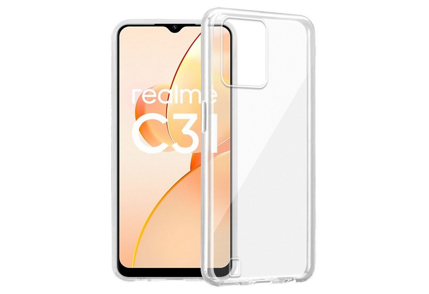 Cadorabo Handyhülle für Realme C31 Hülle Realme C31, Hülle TPU Silikon Handy Schutzhülle Ultra Slim von Cadorabo