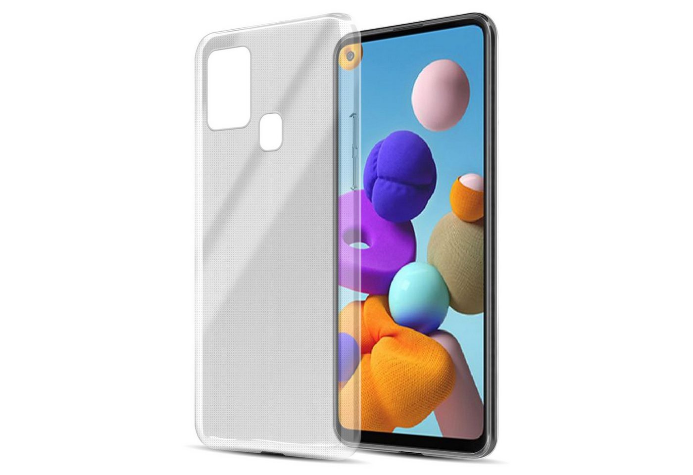 Cadorabo Handyhülle für Samsung Galaxy A21s Hülle Samsung Galaxy A21s, Hülle TPU Silikon Handy Schutzhülle Ultra Slim von Cadorabo