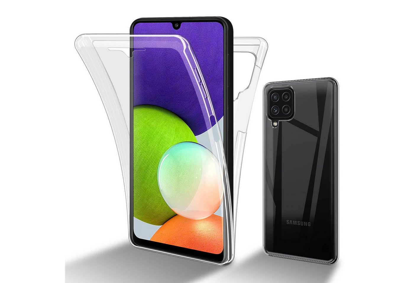 Cadorabo Handyhülle für Samsung Galaxy A22 4G / M22 / M32 4G Hülle Samsung Galaxy A22 4G / M22 / M32 4G, Flexible Case Handy Schutzhülle - Hülle - Back Cover 360° Grad von Cadorabo