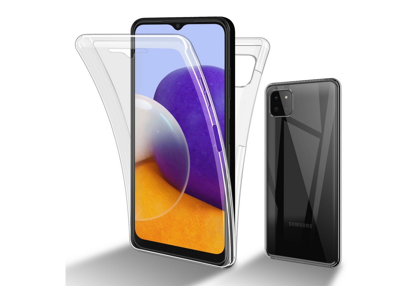 Cadorabo Handyhülle für Samsung Galaxy A22 5G Hülle Samsung Galaxy A22 5G, Flexible Case Handy Schutzhülle - Hülle - Back Cover 360° Grad von Cadorabo