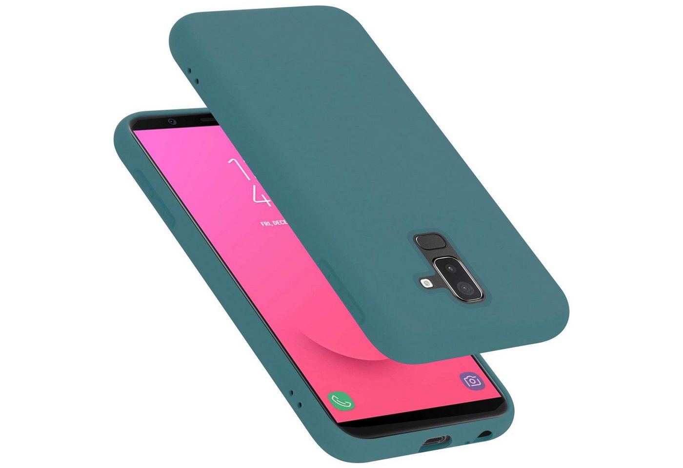 Cadorabo Handyhülle für Samsung Galaxy A6 PLUS 2018 Hülle Samsung Galaxy A6 PLUS 2018, Flexible Hülle TPU Silikon Schutzhülle Back Cover Case von Cadorabo