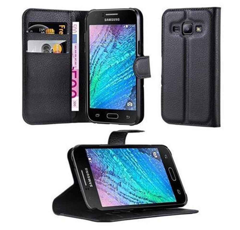 Cadorabo Handyhülle für Samsung Galaxy J1 2015 Hülle Samsung Galaxy J1 2015, Hülle Schutzhülle mit Standfunktion, Kartenfach und Magnetverschluss von Cadorabo