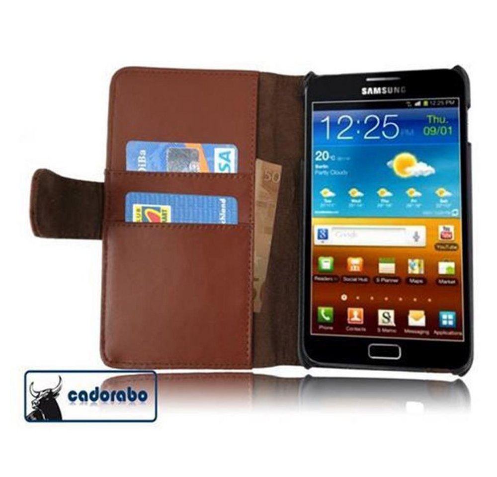 Cadorabo Handyhülle für Samsung Galaxy NOTE 1 Hülle Samsung Galaxy NOTE 1, Klappbare Handy Schutzhülle - Hülle - mit Standfunktion und Kartenfach von Cadorabo