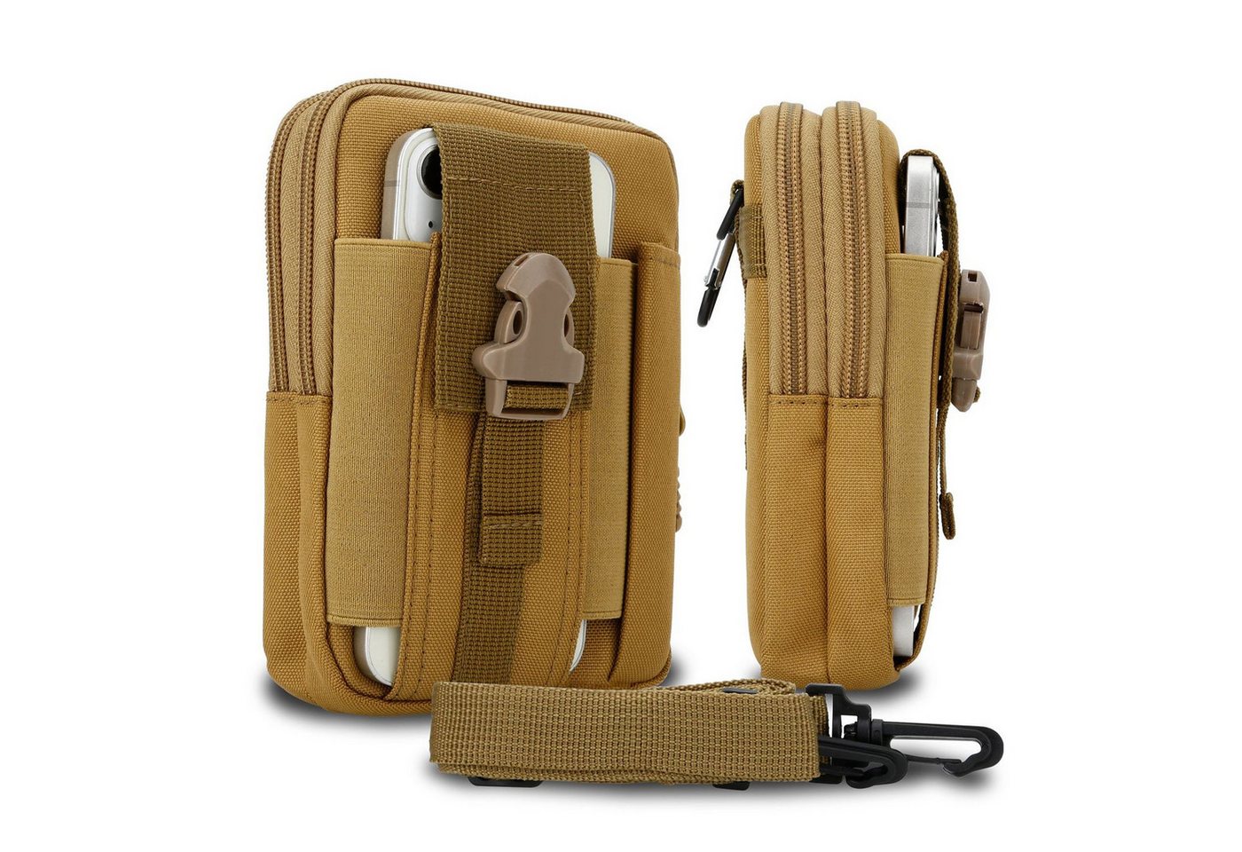 Cadorabo Handytasche für Apple iPhone 11 (1-tlg), Hülle mit Schultergurt Handyhalter Militär Gürteltasche Hüfttasche von Cadorabo