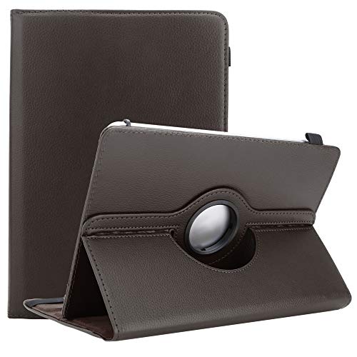 Cadorabo Hülle kompatibel mit 10" Tablets Tablethülle 360 Design aus Premium Kunst Leder Flip Klappbare Stoßfeste Magnetische Cover Hülle für 10" Tablets Tasche in Braun von Cadorabo