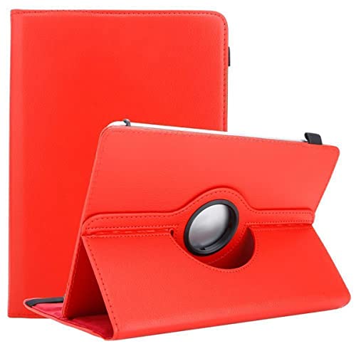 Cadorabo Hülle kompatibel mit Alcatel 1T (10 Zoll) Tablethülle 360 Design aus Premium Kunst Leder Flip Klappbare Stoßfeste Magnetische Cover Hülle für Alcatel 1T (10 Zoll) Tasche in Rot von Cadorabo
