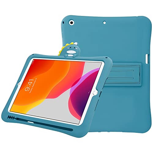 Cadorabo Hülle kompatibel mit Apple iPad AIR 3 (10.5 Zoll) Tablethülle für Kinder aus Premium Silikon und Kunstoff Stoßfeste Cover Hülle für iPad AIR 3 (10.5 Zoll) in Blau von Cadorabo