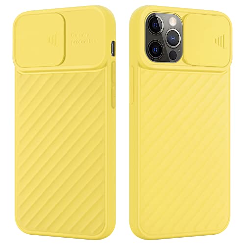 Cadorabo Hülle kompatibel mit Apple iPhone 13 PRO MAX Schutzhülle TPU Silikon Case mit Kameraschutz Slim Kratzfest Weiche Gummi mit Rundumschutz Case Hülle für iPhone 13 PRO MAX in Gelb von Cadorabo