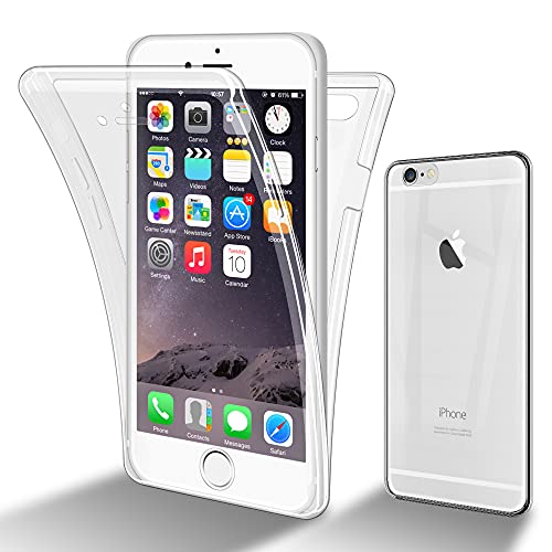 Cadorabo Hülle kompatibel mit Apple iPhone 6 / 6S Schutzhülle TPU Silikon Case 360 Slim Kratzfest Weiche Gummi mit Rundumschutz Case Hülle für iPhone 6 / 6S in Transparent von Cadorabo