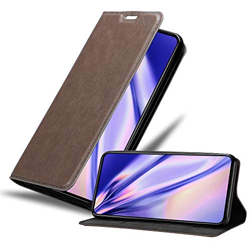 Cadorabo Hülle kompatibel mit Asus ZenFone 7 aus Premium Kunst Leder Flip Klappbare Stoßfeste Magnetische [Standfunktion] [Kartenfächern] Cover Hülle für Asus ZenFone 7 Tasche in Braun von Cadorabo