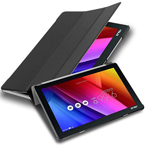 Cadorabo Hülle kompatibel mit Asus ZenPad 10 (10.1 Zoll) Tablethülle mit Auto Wake Up aus Kunst Leder Flip Klappbare Stoßfeste Magnetische Cover Hülle für Asus ZenPad 10 (10.1 Zoll) Tasche in Schwarz von Cadorabo