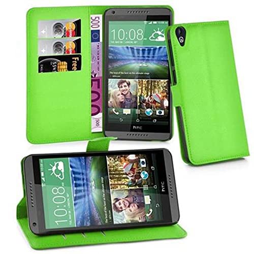 Cadorabo Hülle kompatibel mit HTC Desire 820 Handyhülle aus Premium Kunst Leder Flip Klappbare Stoßfeste Magnetische [Standfunktion] [Kartenfächern] Cover Hülle für HTC Desire 820 Tasche in Grün von Cadorabo