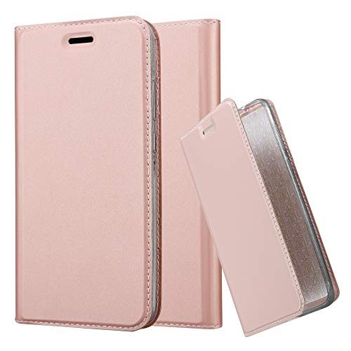 Cadorabo Hülle kompatibel mit Honor 8 PRO aus Premium Kunst Leder Flip Klappbare Stoßfeste Magnetische [Standfunktion] [Kartenfächern] Cover Hülle für Honor 8 PRO Tasche in Rosa von Cadorabo