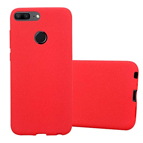 Cadorabo Hülle kompatibel mit Honor 9 LITE Schutzhülle TPU Silikon Case Frost Design Slim Kratzfest Weiche Gummi mit Rundumschutz Case Hülle für Honor 9 LITE in Rot von Cadorabo