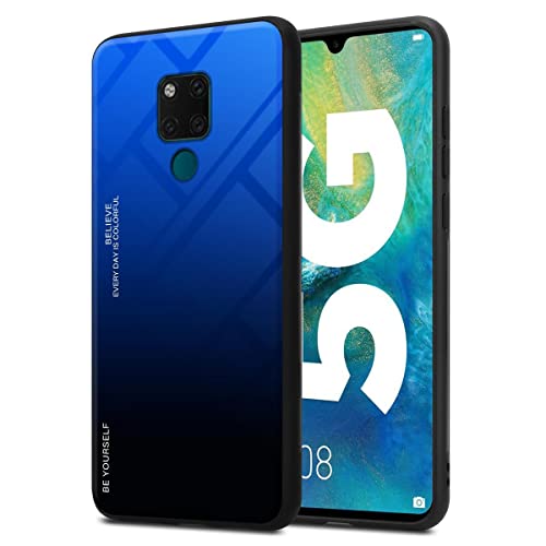 Cadorabo Hülle kompatibel mit Huawei Mate 20 Schutzhülle TPU Silikon Case Glas Slim Kratzfest Weiche Gummi mit Rundumschutz Case Hülle für Huawei Mate 20 in Schwarz von Cadorabo