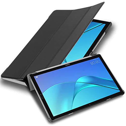 Cadorabo Hülle kompatibel mit Huawei MediaPad M5 / M5 PRO (10.8 Zoll) Tablethülle mit Auto Wake Up aus Kunst Leder Klappbare Cover Hülle für Huawei MediaPad M5 / M5 PRO (10.8 Zoll) Tasche in Schwarz von Cadorabo