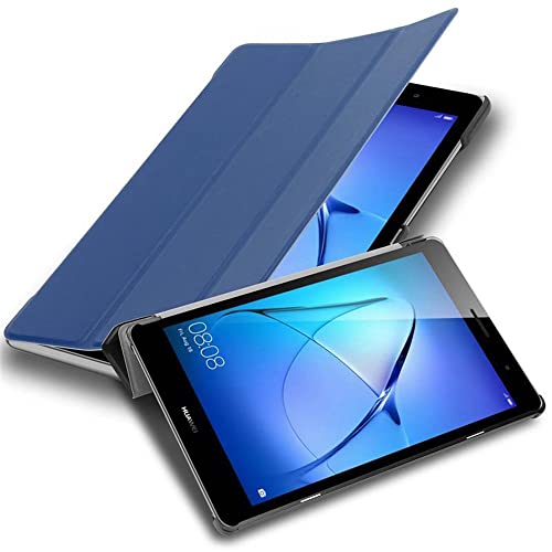 Cadorabo Hülle kompatibel mit Huawei MediaPad T3 8 (8.0 Zoll) Tablethülle ohne Auto Wake Up aus Kunst Leder Flip Klappbare Magnetische Cover Hülle für Huawei MediaPad T3 8 (8.0 Zoll) Tasche in Blau von Cadorabo