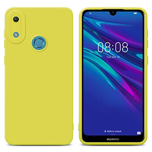 Cadorabo Hülle kompatibel mit Huawei Y6 2019 Schutzhülle TPU Silikon Case Liquid Design mit Kameraschutz Slim Kratzfest Weiche Gummi mit Rundumschutz Case Hülle für Huawei Y6 2019 in Gelb von Cadorabo