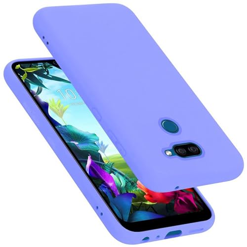 Cadorabo Hülle kompatibel mit LG K40S Hülle Silikon Handyhülle für K40S Case aus flüssigem Silikon, Kratzfeste und stoßfeste Schutzhülle für LG K40S - Liquid HELL LILA von Cadorabo