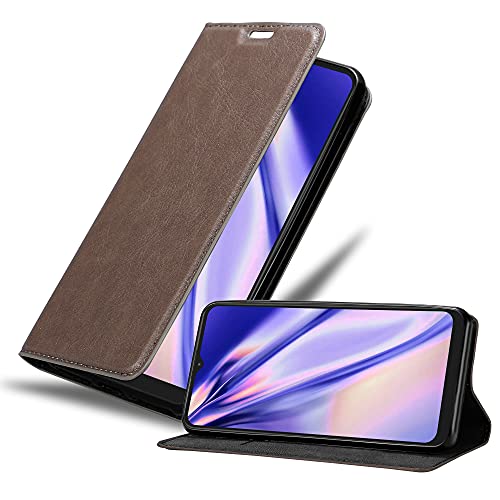 Cadorabo Hülle kompatibel mit Motorola Moto G9 Play aus Premium Kunst Leder Flip Klappbare Stoßfeste Magnetische [Standfunktion] [Kartenfächern] Cover Hülle für Motorola Moto G9 Play Tasche in Braun von Cadorabo